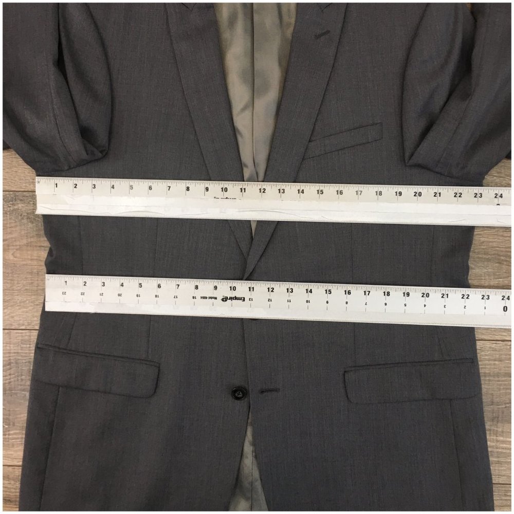 Calvin Klein Mens Blazer Sport Coat Two Button Wool Jacket 46L Slim Casual Suits - Picture 11 of 13